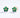 Pendientes Flor verde con cristales
