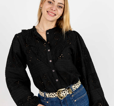 Blusa Negra Bordado