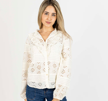 Blusa Blanca Bordada