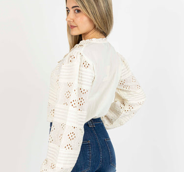 Blusa Blanca Bordada