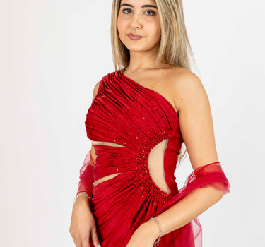 Vestido Carmesí de Ensueño