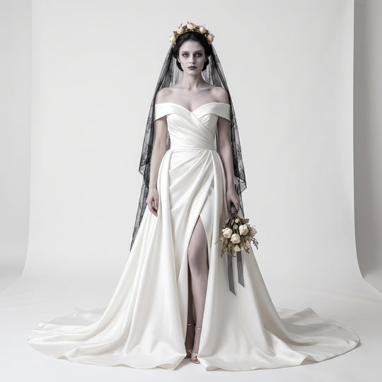 Vestido Aurelia Novia Civil — versión Halloween