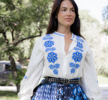 Falda Blue Tie-Dye
