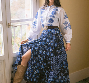 Falda Blue Tie-Dye