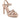 Rose gold platform sandals with rhinestones
